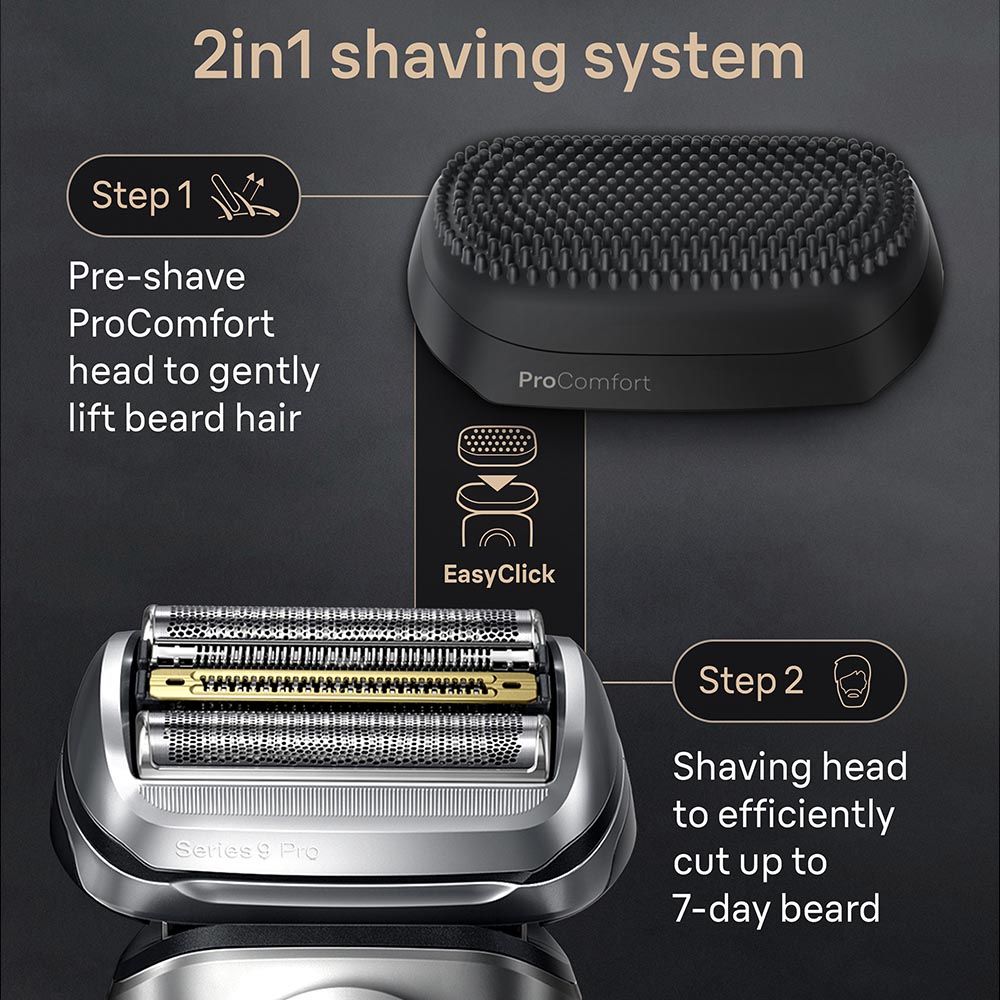 Braun - Series 9 Pro Plus Electric Shaver Kit - Silver/Black