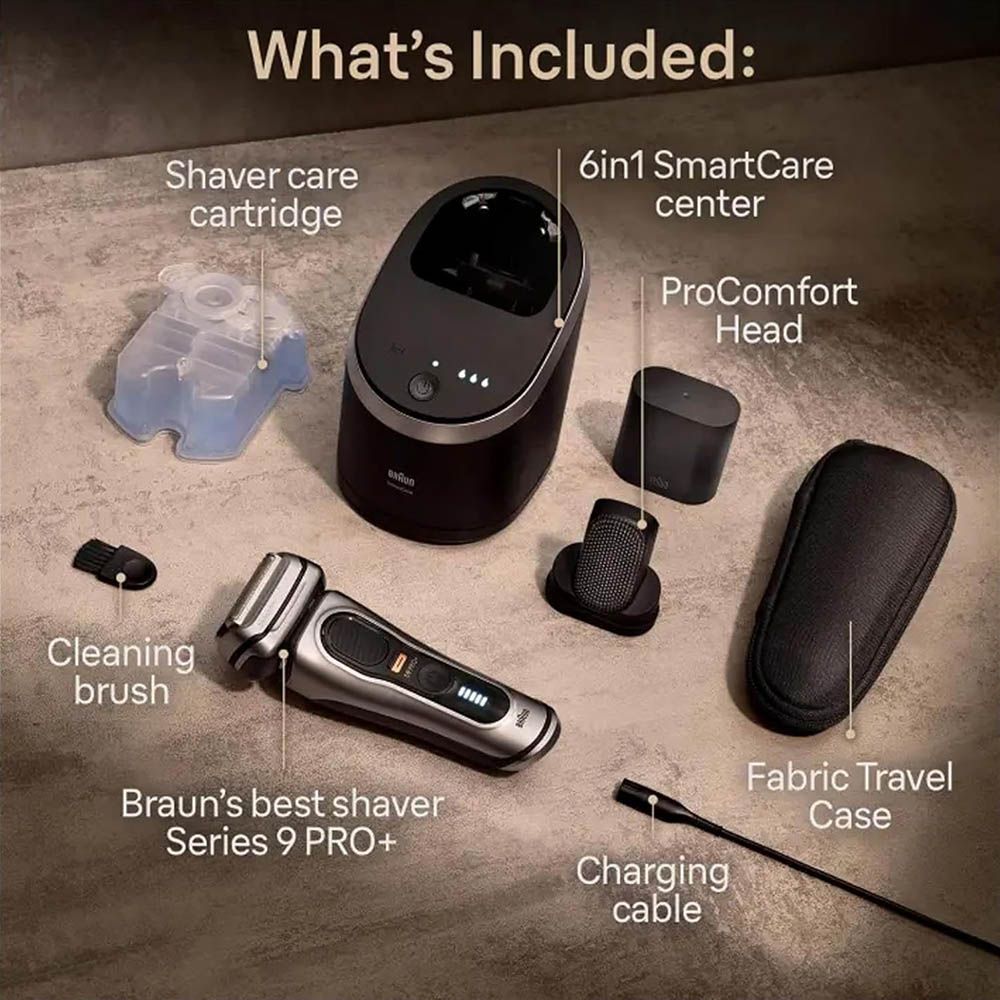 Braun - Series 9 Pro Plus Electric Shaver Kit - Silver/Black