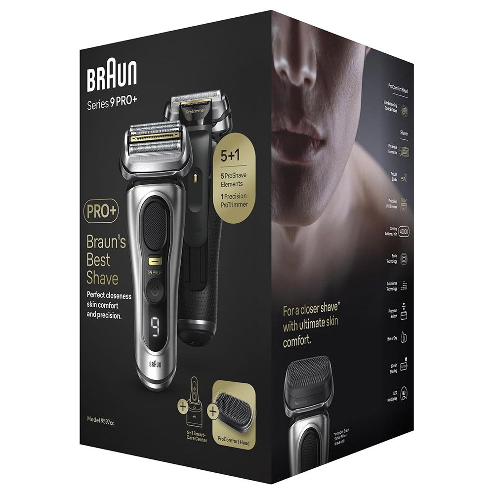 Braun - Series 9 Pro Plus Electric Shaver Kit - Silver/Black