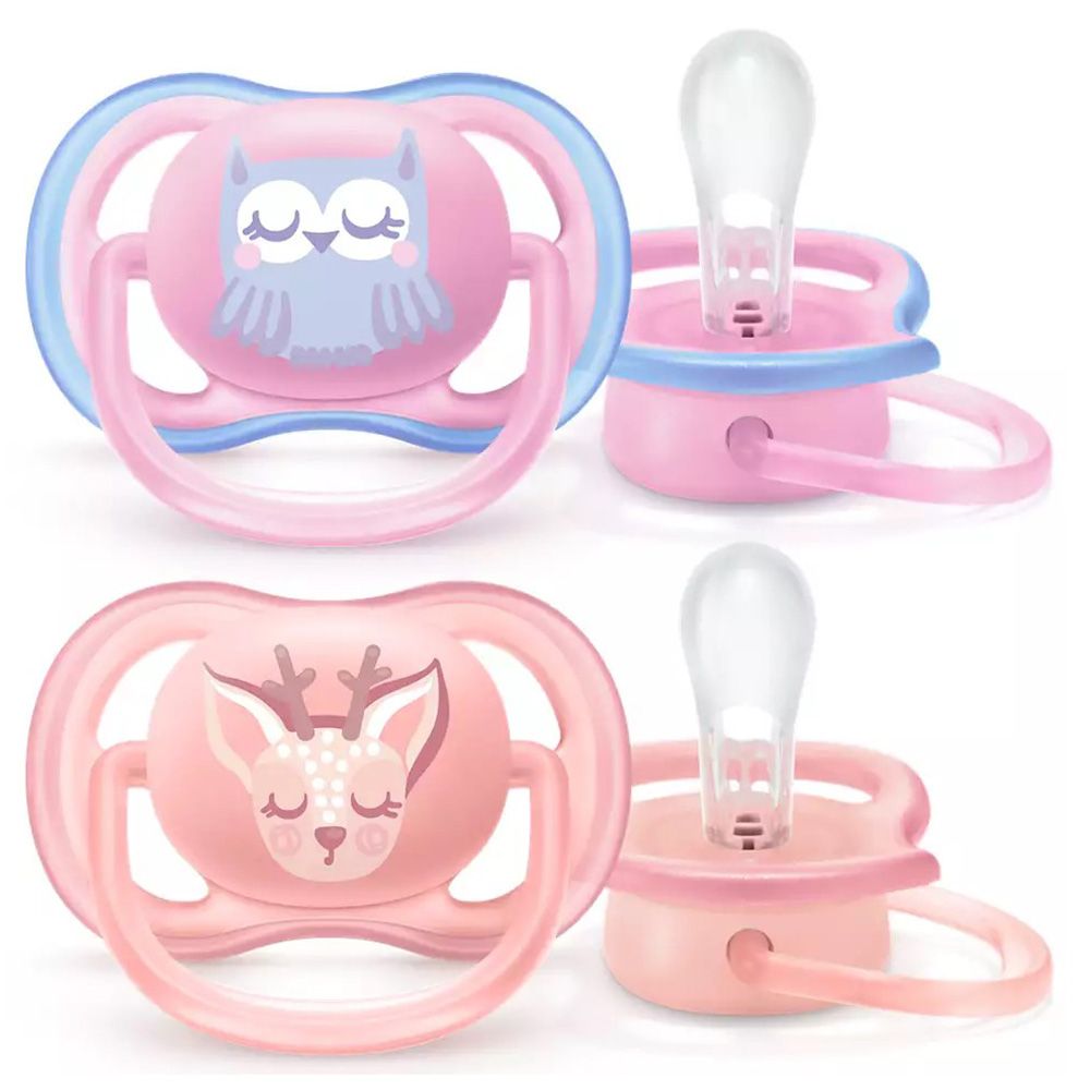 Philips - Avent SIL Ultra Air Free Flow Soother - 0-6M - Deco - 2 pcs