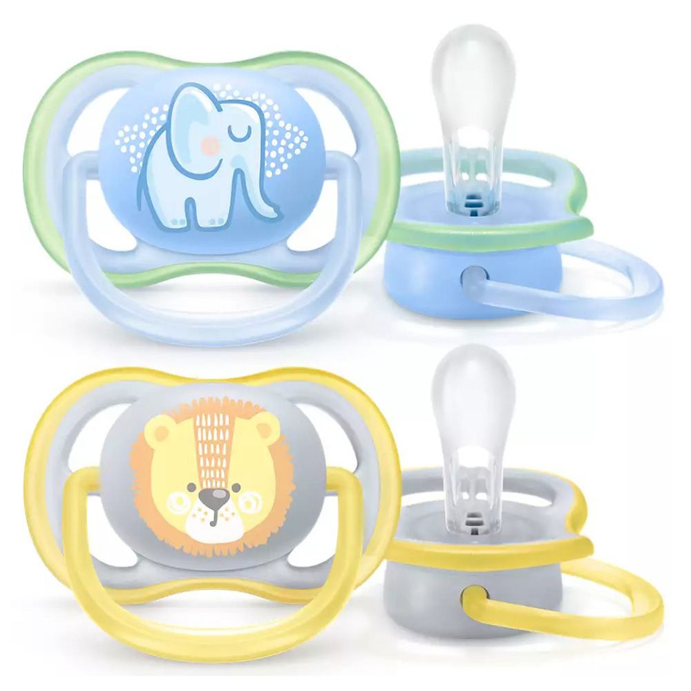 Philips - Avent SIL Ultra Air Free Flow Soother - 0-6M - Deco - 2 pcs