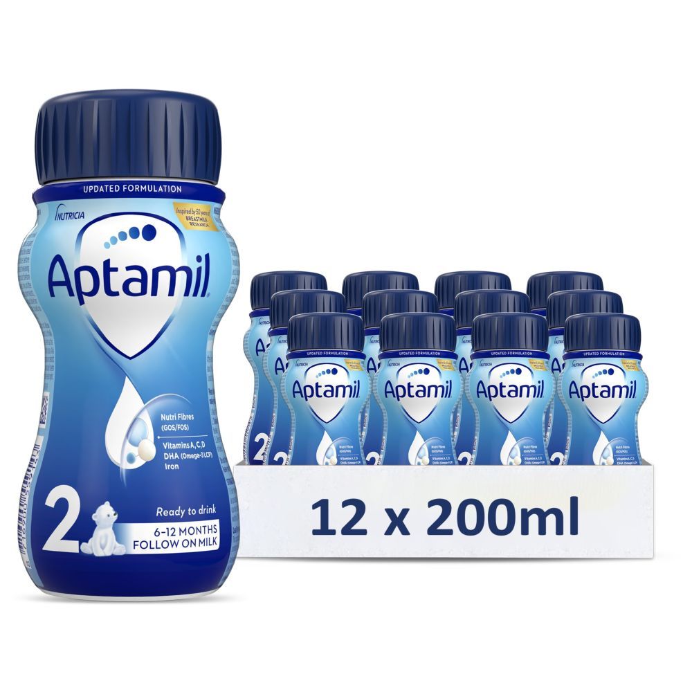 Aptamil - Follow On Milk Formula - 6-12M - 200 ml - Pack of 12