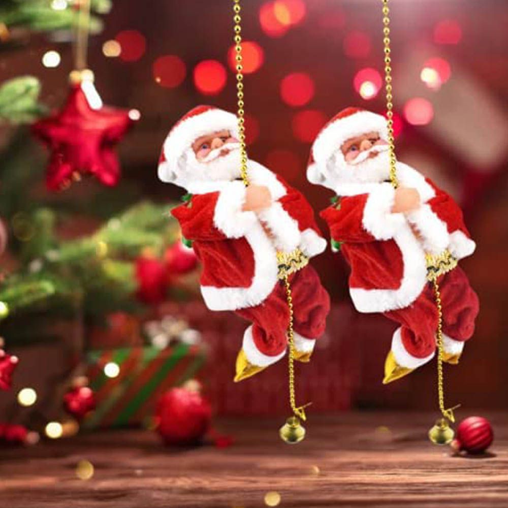 Galaxy Bubbles - Santa Claus Climbing Rope Christmas Decoration