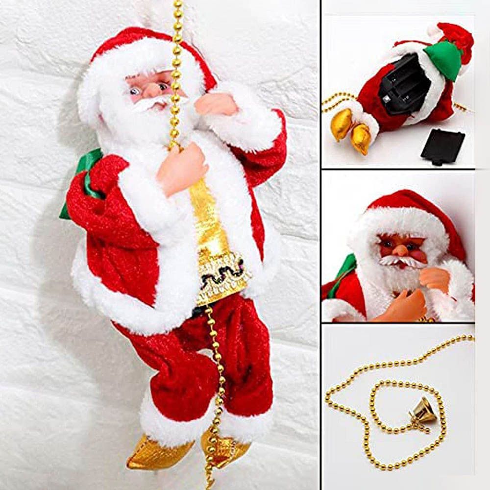 Galaxy Bubbles - Santa Claus Climbing Rope Christmas Decoration