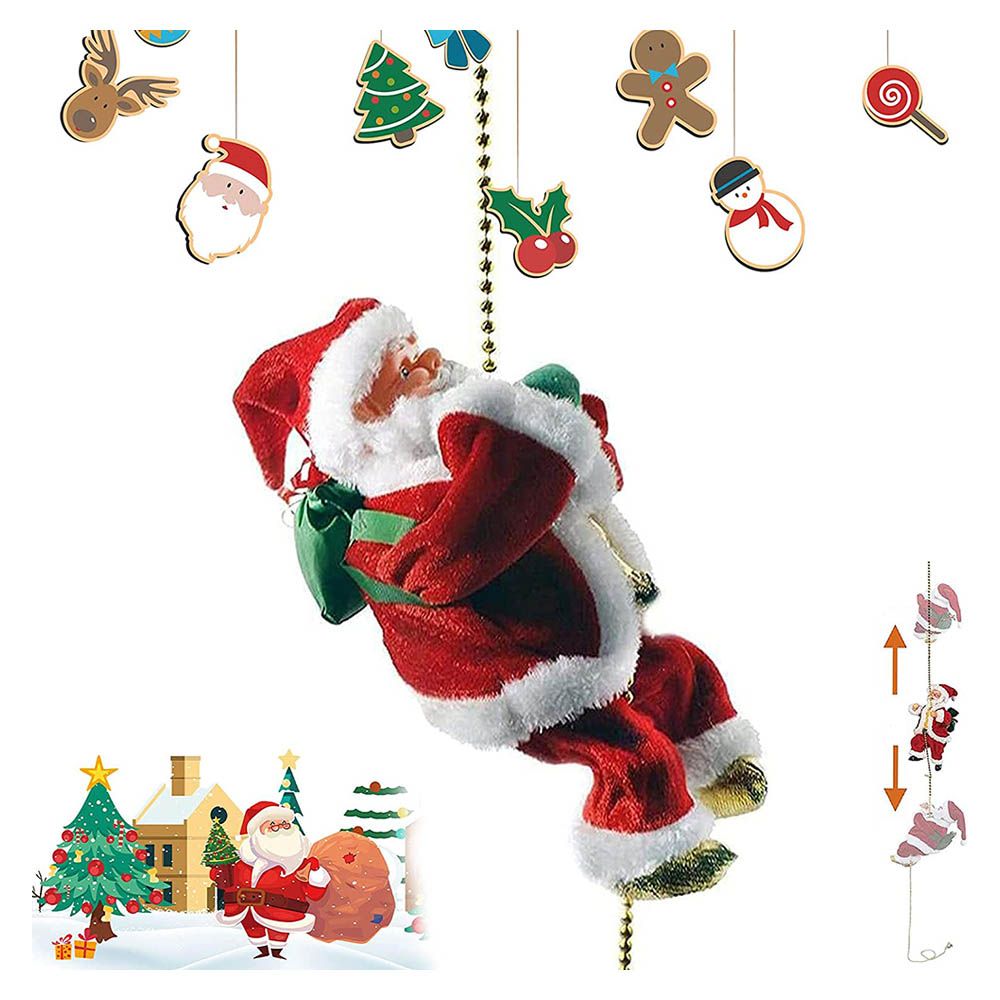 Galaxy Bubbles - Santa Claus Climbing Rope Christmas Decoration