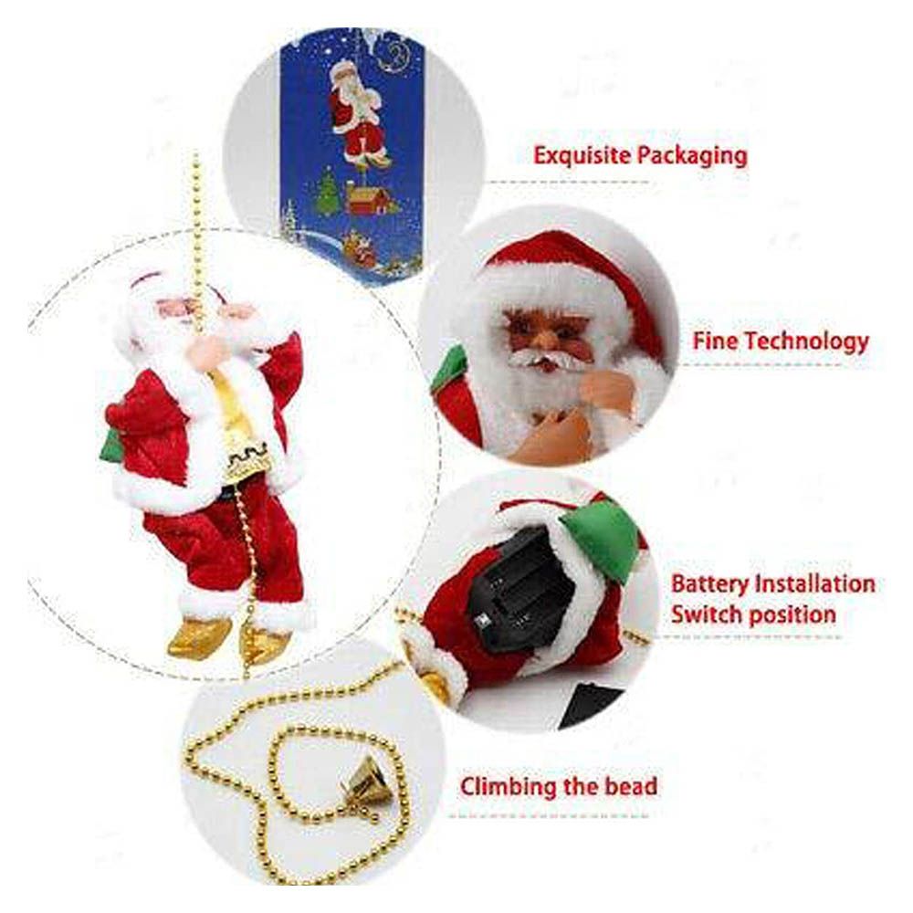 Galaxy Bubbles - Santa Claus Climbing Rope Christmas Decoration