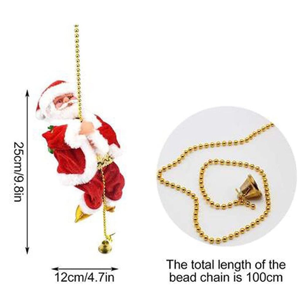 Galaxy Bubbles - Santa Claus Climbing Rope Christmas Decoration