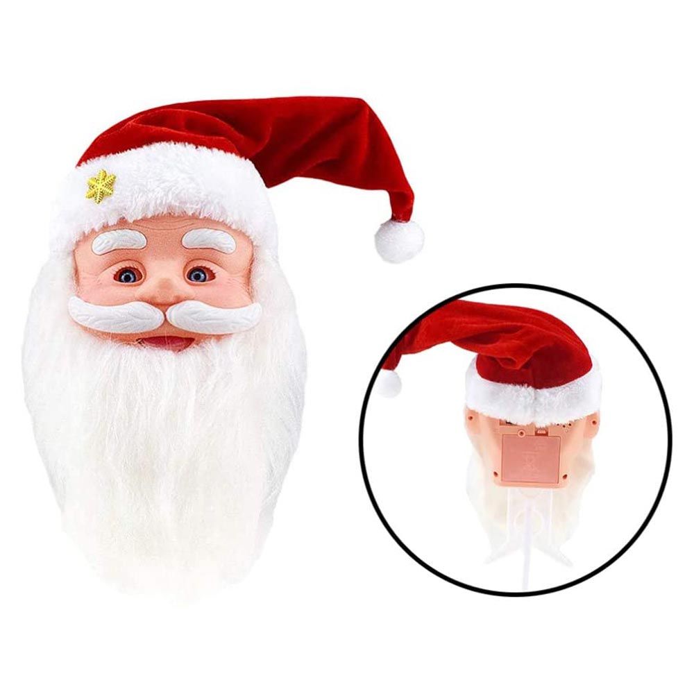 Galaxy Bubbles - Funny Santa Claus Singing Head Christmas Decoration