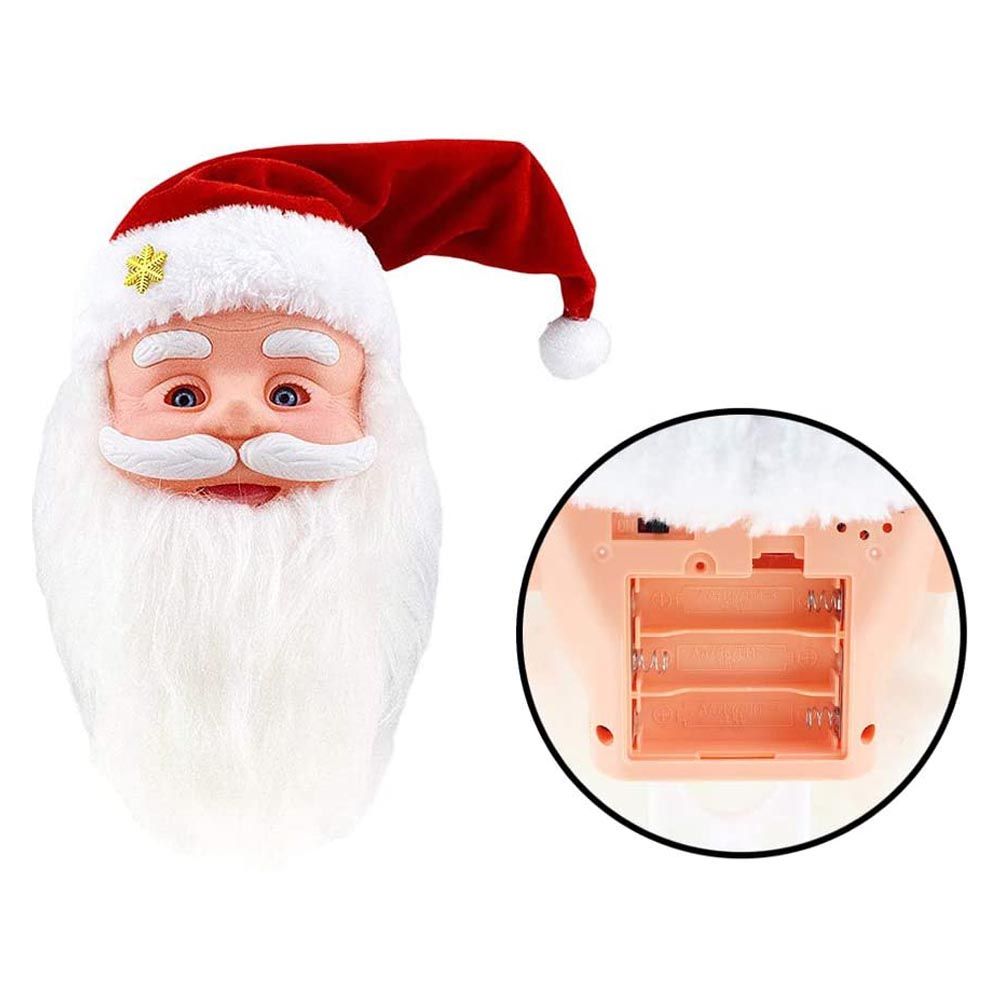 Galaxy Bubbles - Funny Santa Claus Singing Head Christmas Decoration