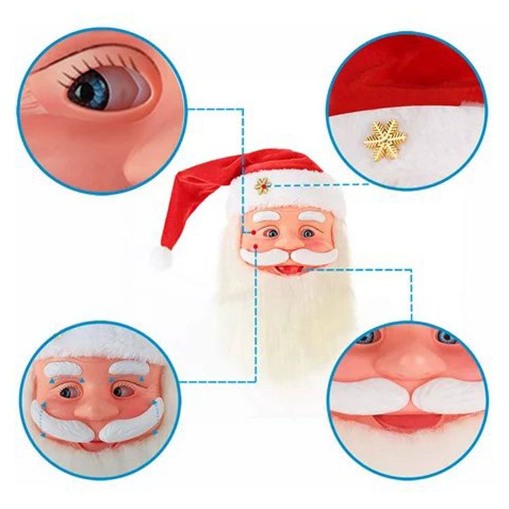 Galaxy Bubbles - Funny Santa Claus Singing Head Christmas Decoration