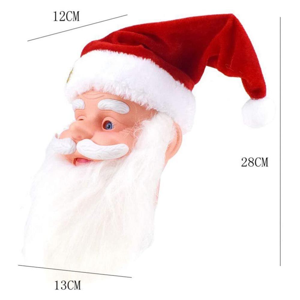 Galaxy Bubbles - Funny Santa Claus Singing Head Christmas Decoration