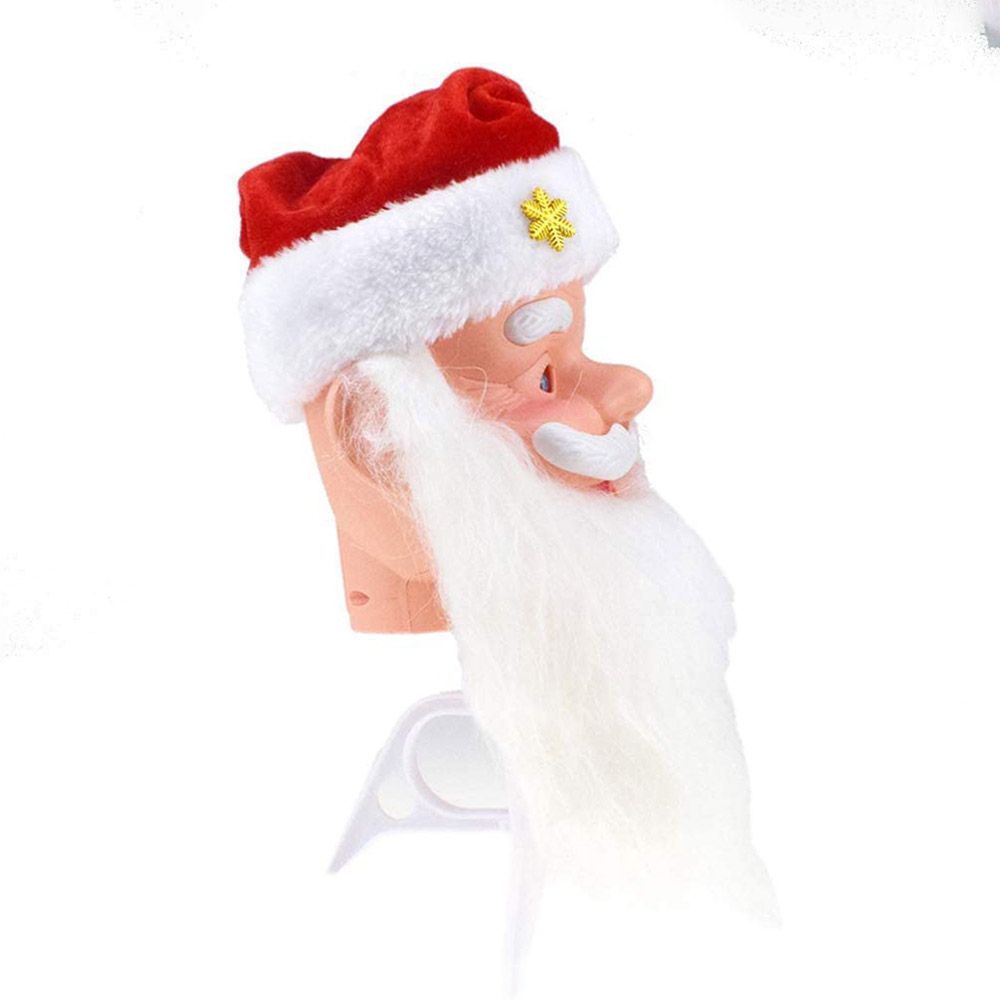 Galaxy Bubbles - Funny Santa Claus Singing Head Christmas Decoration