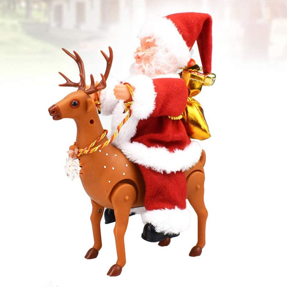 Galaxy Bubbles - Reindeer Riding Santa Claus Christmas Decoration