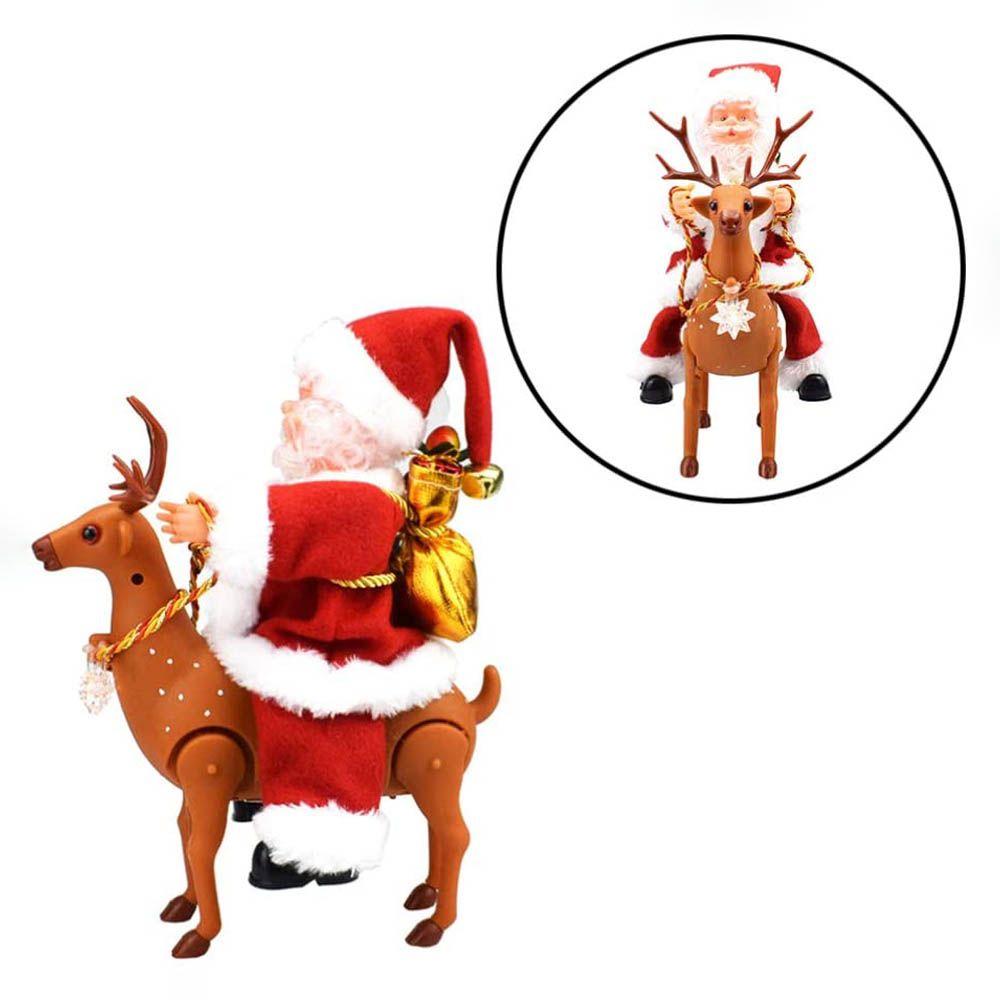 Galaxy Bubbles - Reindeer Riding Santa Claus Christmas Decoration