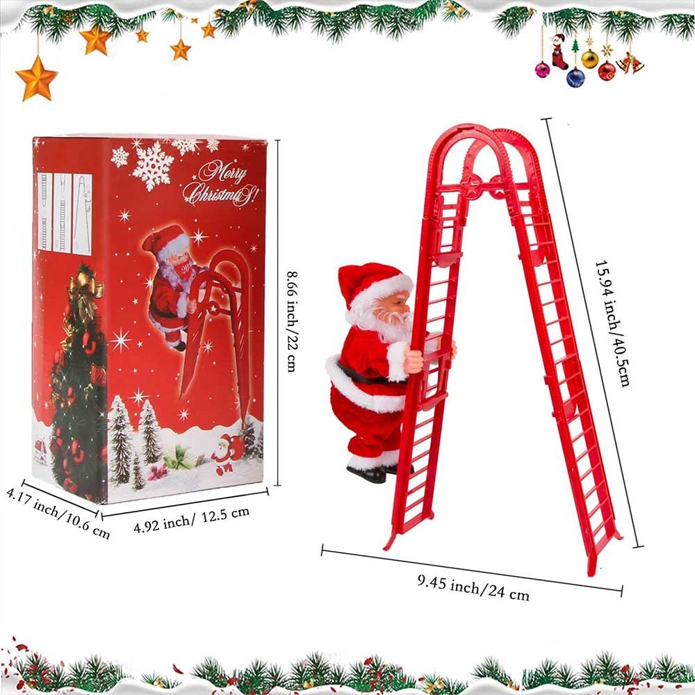 Galaxy Bubbles - Santa Claus Climbing Ladder Rope Christmas Decoration