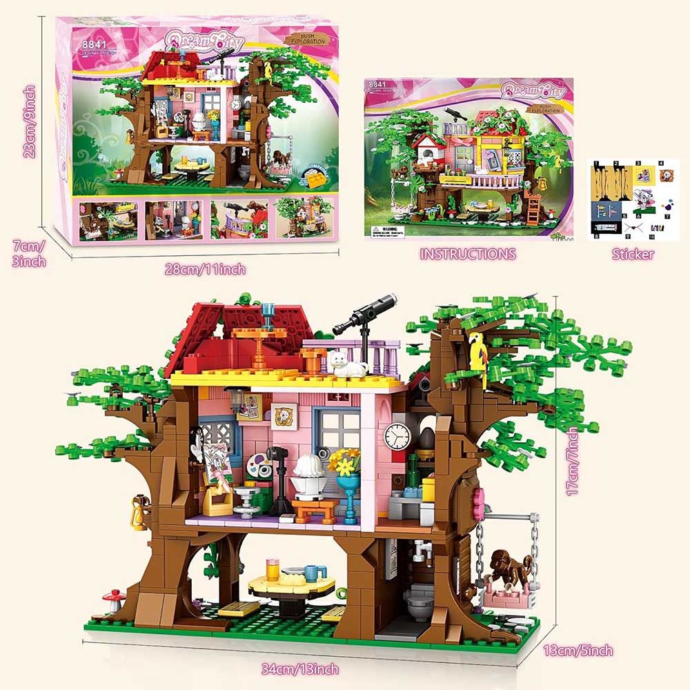 Woma - Dream City Tree House Building Blocks Set - 840 Pcs