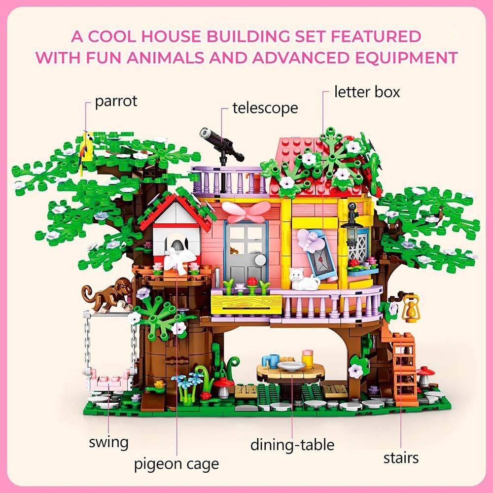 Woma - Dream City Tree House Building Blocks Set - 840 Pcs