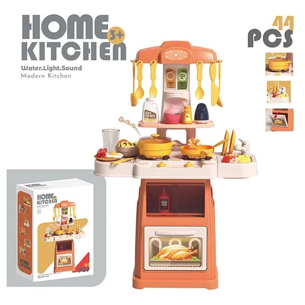 Little Angel - Kid's Kitchen Toys w/ Light & Sound Playset - 44pcs