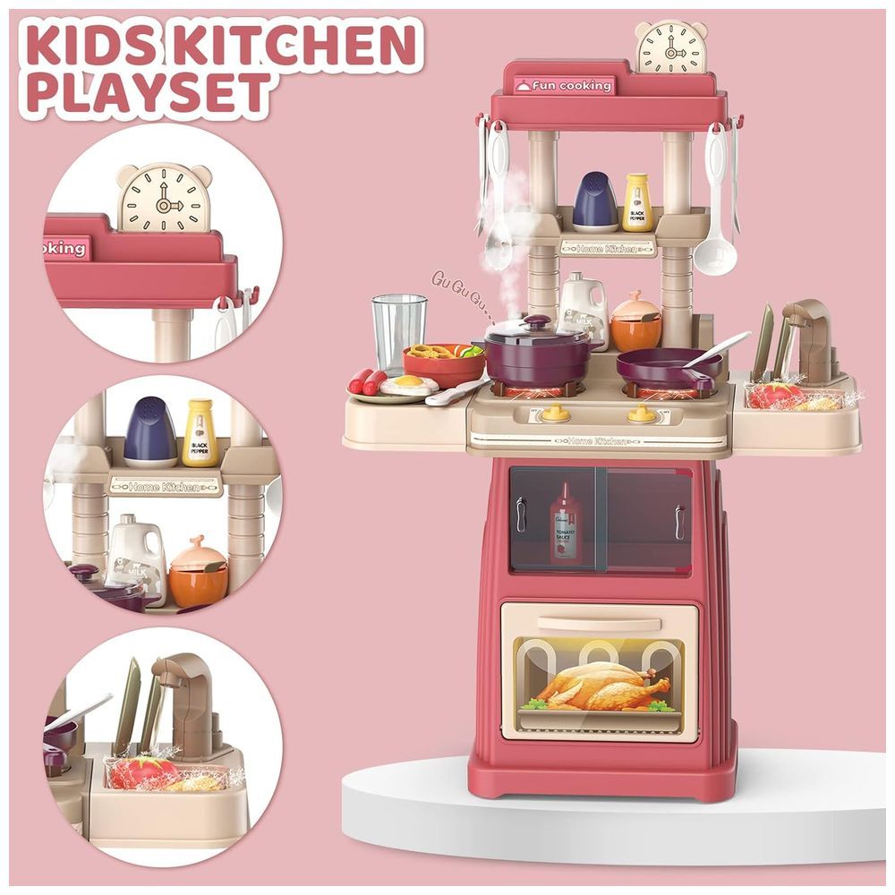 Little Angel - Kid's Kitchen Playset Toys w/ Light & Sound - 30pcs