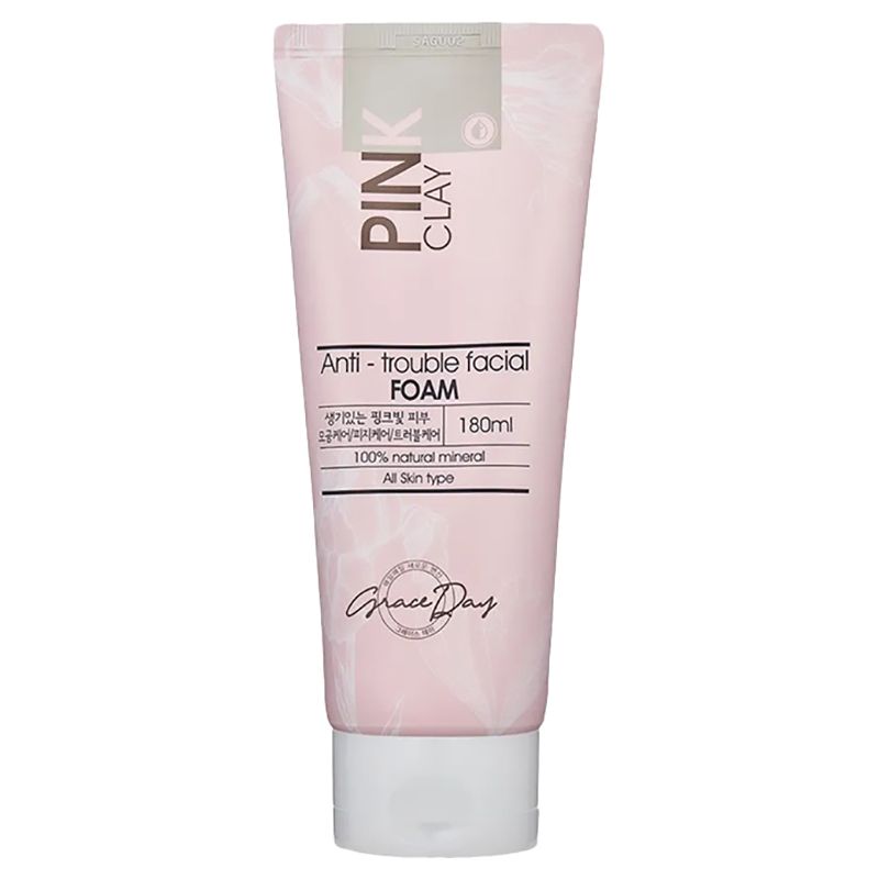 Grace Day - Pink Clay Anti-Trouble Facial Foam - 180ml