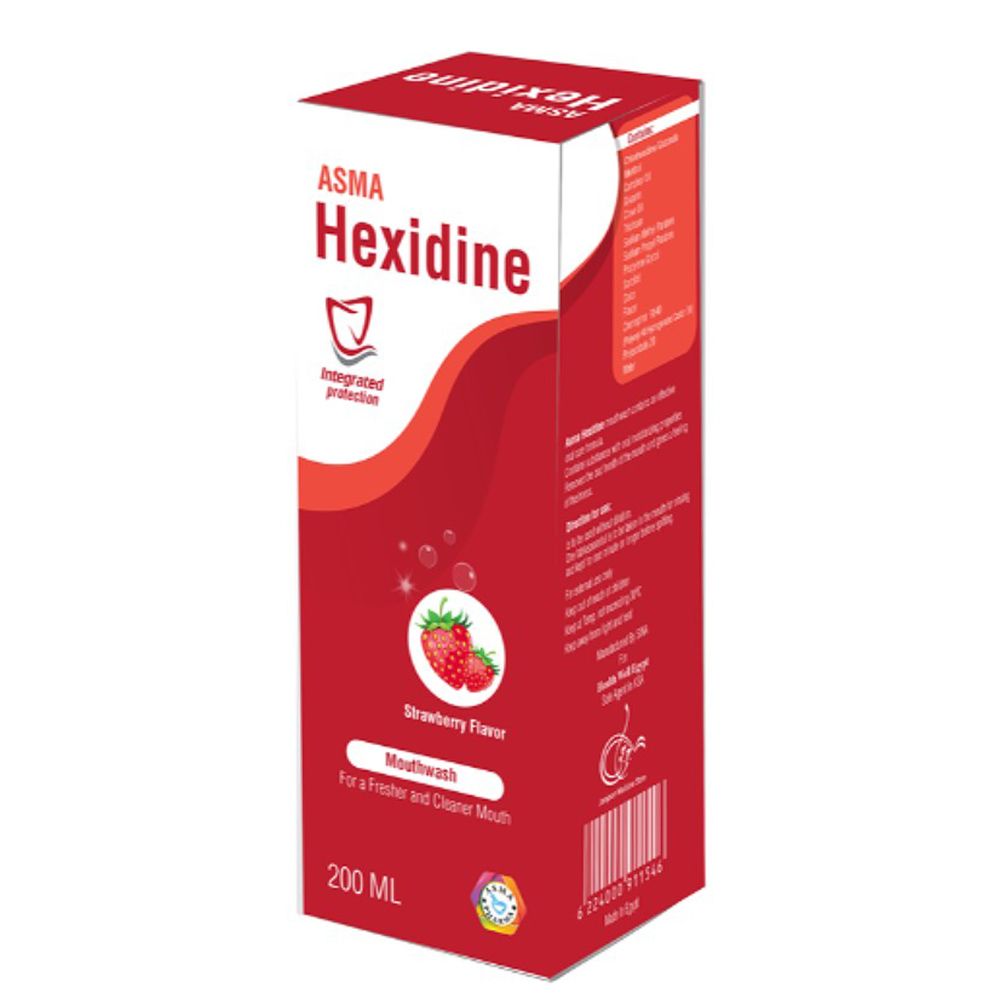 Asma - Hexidine Mouthwash - Strawberry Flavor - 200 ml