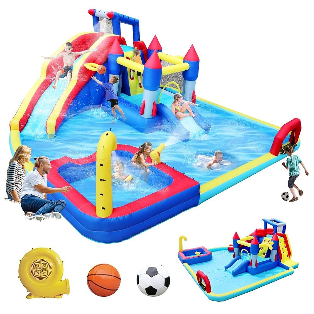 Megastar - 10-In-1 Inflatable H20 Water Fight Bounce House Water Park