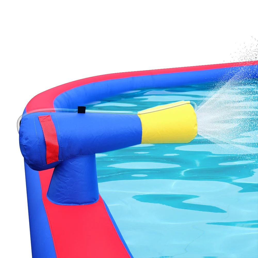 Megastar - Inflatable Water lagoon Park with Water Slides And Basketball Hoop - Blue