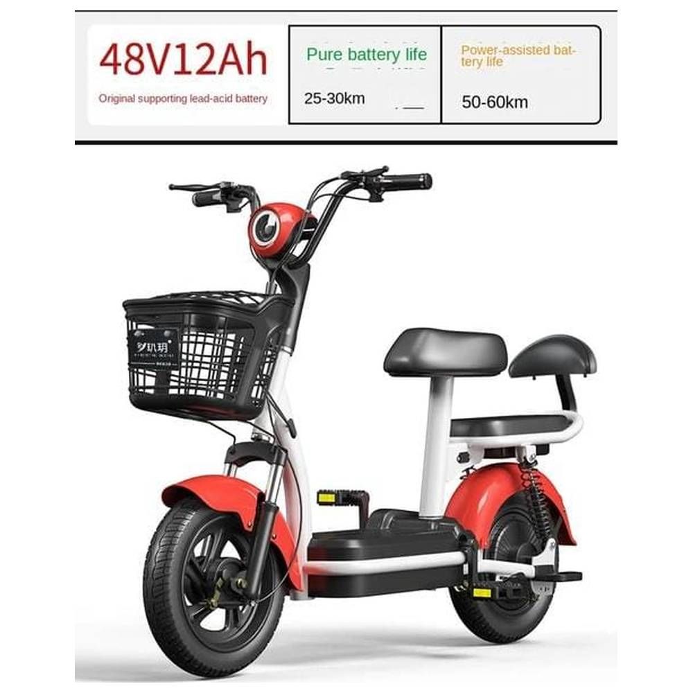 Megawheels - Fresh Ride Smart 2 Seater Electric Grocery Bike - Red