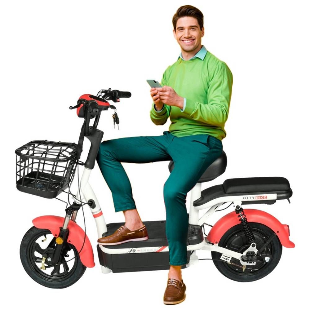 Megawheels - Fresh Ride Smart 2 Seater Electric Grocery Bike - Red