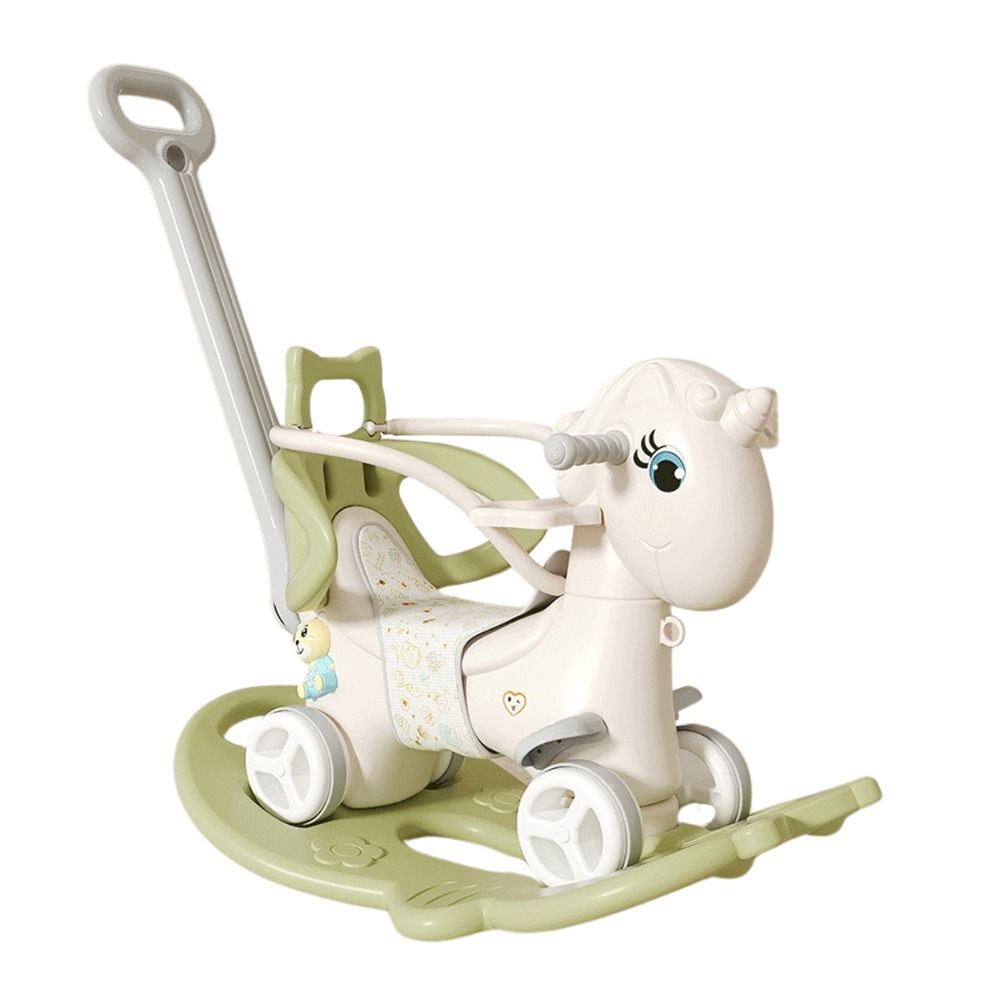 Megastar - 5-In-1 Rocking Horse Balance Bike With Push Handle - Green