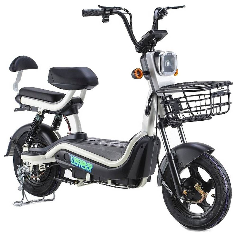 Megawheels - Power Shopper The Ultimate Grocery Pedal Assist E-Bike - White