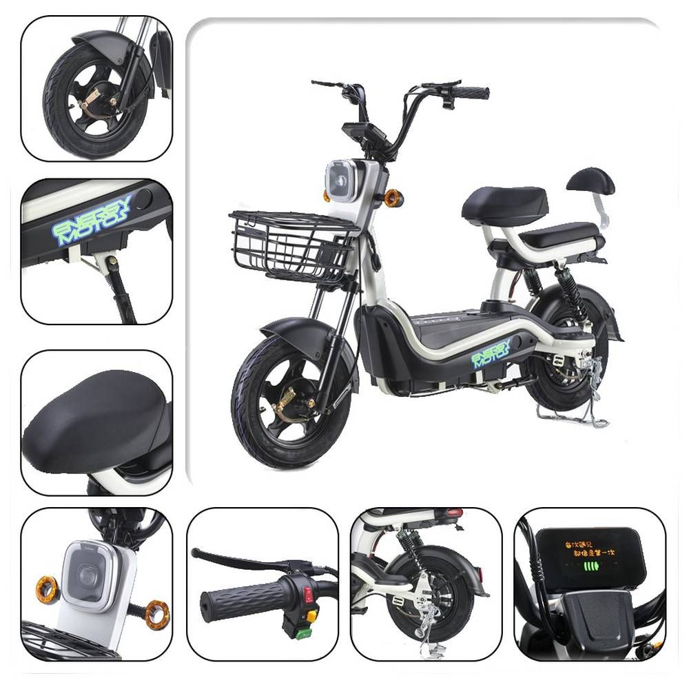 Megawheels - Power Shopper The Ultimate Grocery Pedal Assist E-Bike - White