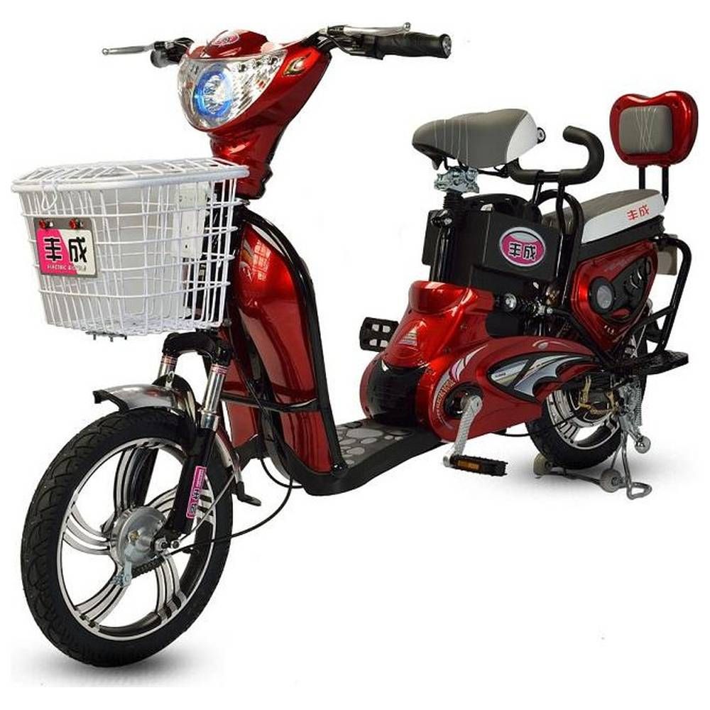 Megawheels - SwiftCart The Ultra-Light Grocery E-Bike - Red - 16 Inch