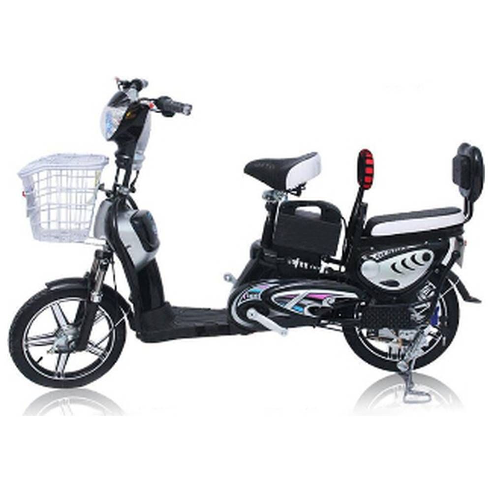 Megawheels - SwiftCart The Ultra-Light Grocery E-Bike - Black - 14 Inch