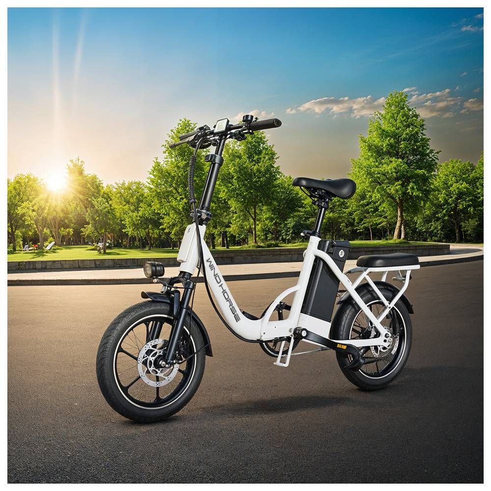 Megawheels - Carbon Alloy Foldable E-Bike - White