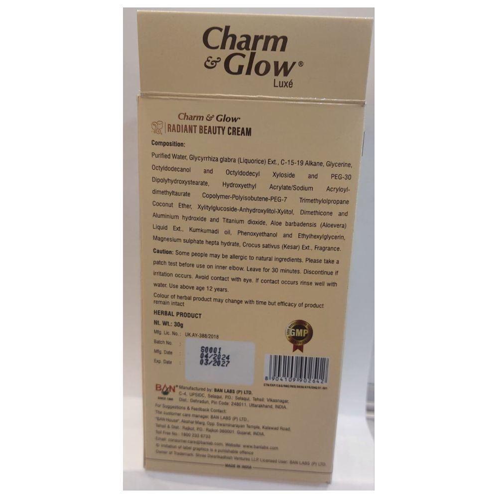 Charm And Glow - Radiant Beauty Cream - 30 gm