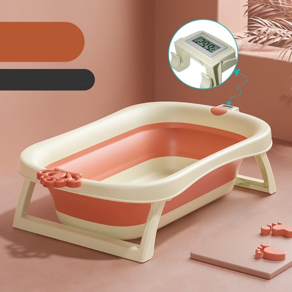 Little Angel - Baby Collapsible Washbasin And Bathtub - Peach