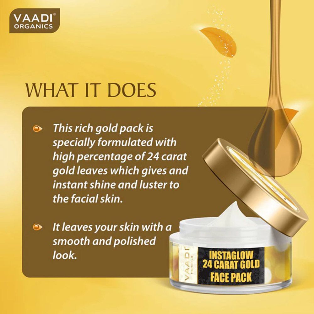 Vaadi Herbals - Instaglow 24 Carat Gold Face Pack - 70 gm