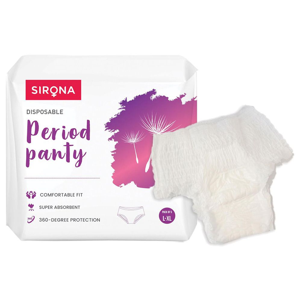 Sirona - Disposable Period Panties For Women - L/XL - Pack of 5