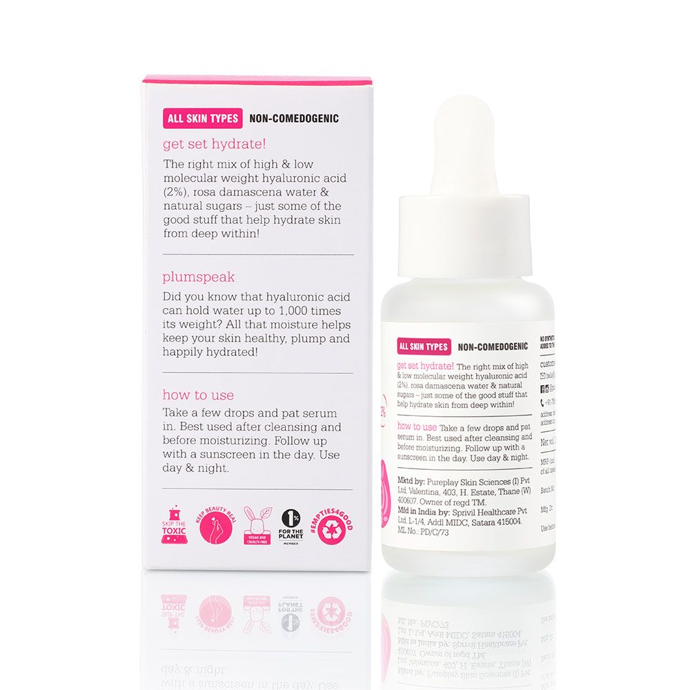 Plum Goodness - Bulgarian Rose And 2% Hyaluronic Acid Serum - 30 ml