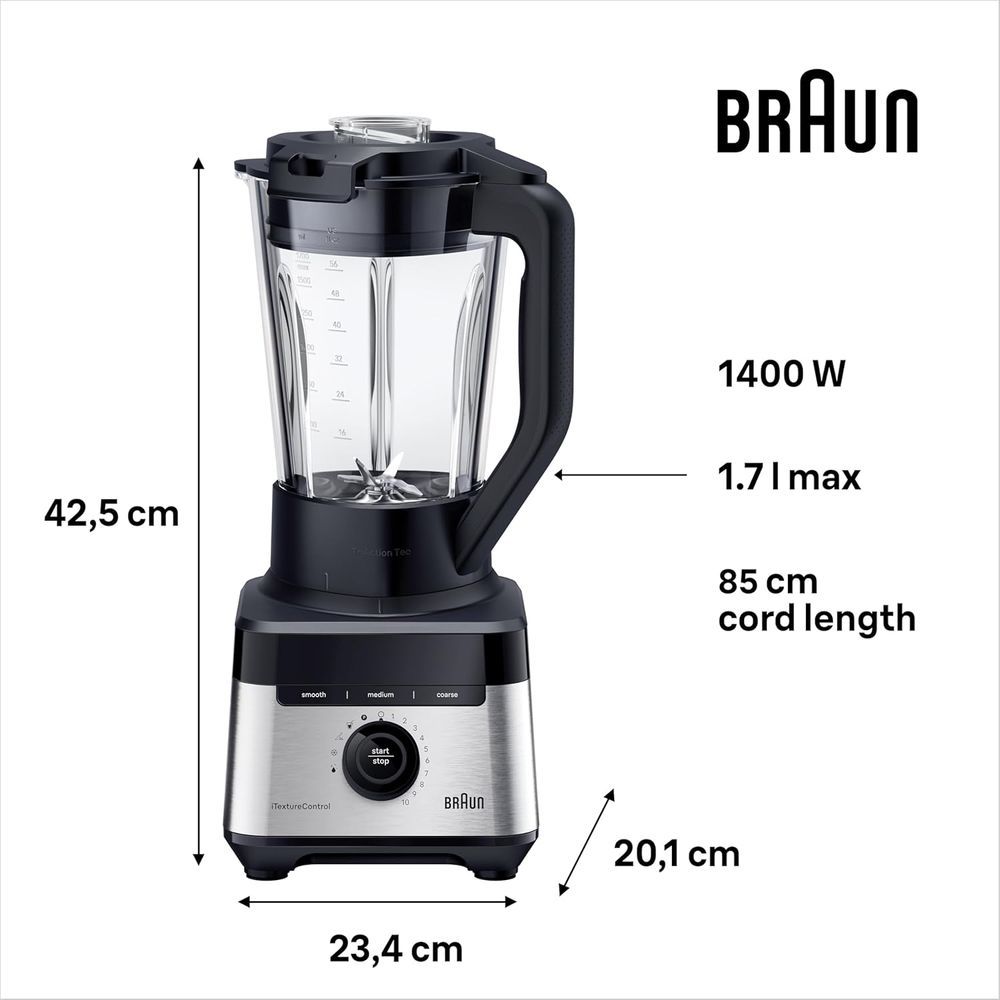 Braun - PowerBlend 7 Jug Blender JB7550 2.0L - Black