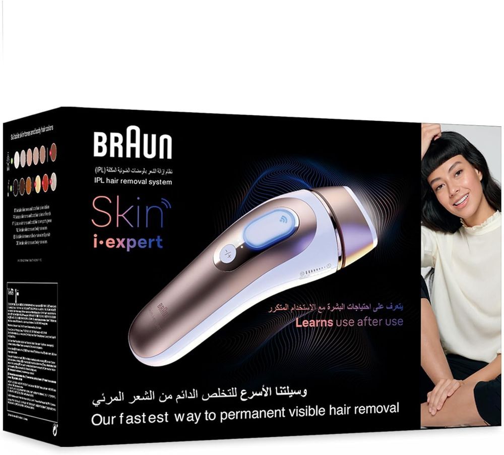 Braun - IPL Skin I Expert Hair Removal With Pouch, Venus Razor And 3 Heads