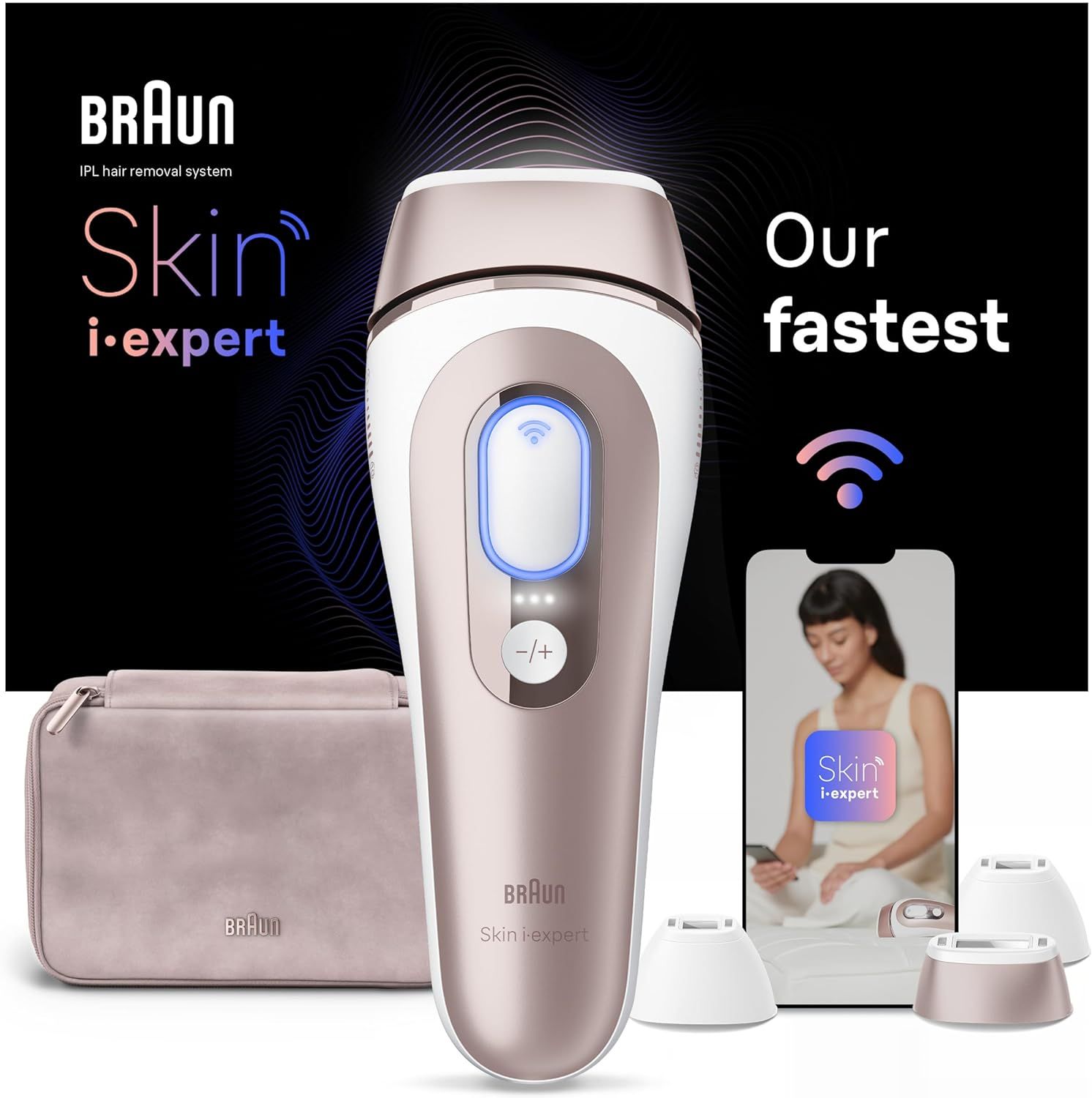 Braun - IPL Skin I Expert Hair Removal With Pouch, Venus Razor And 3 Heads