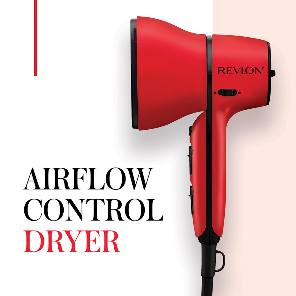 Revlon - Airflow Control Dryer W/ Rotating Built-in Concentrator - Red