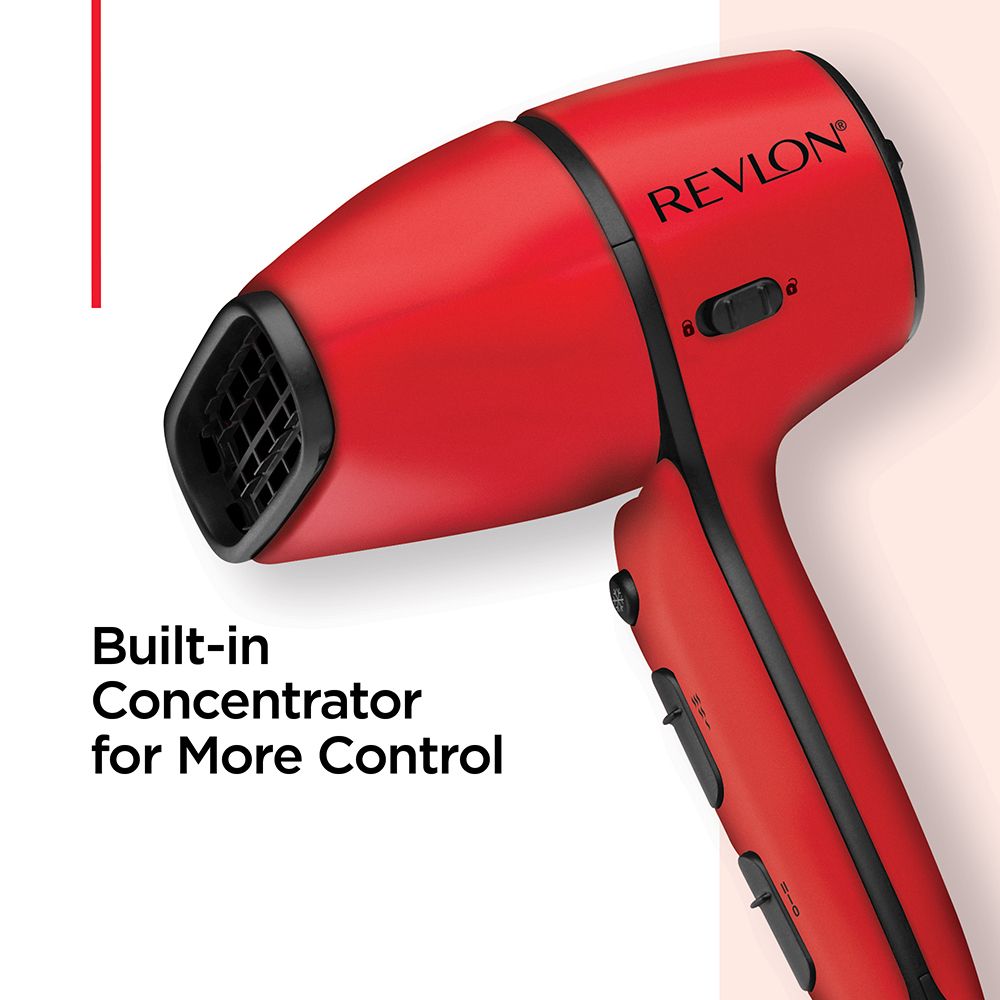 Revlon - Airflow Control Dryer W/ Rotating Built-in Concentrator - Red