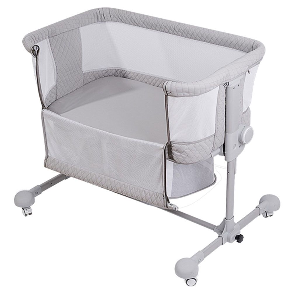 Sunveno - Bedside Cot And Crib w/ Mosquito Net - Grey