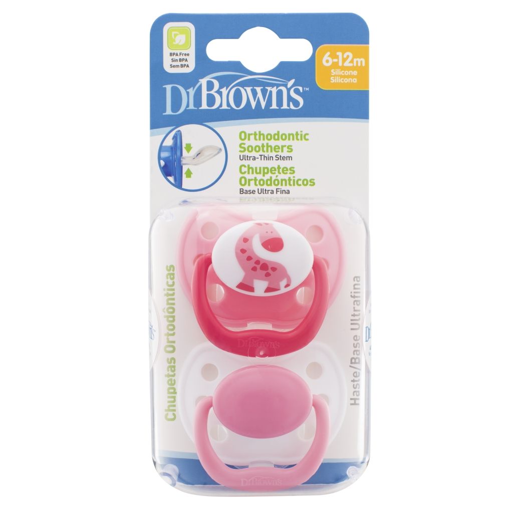 Dr. Brown's - Ortho Pacifiers - Stage 2 Pink Giraffe