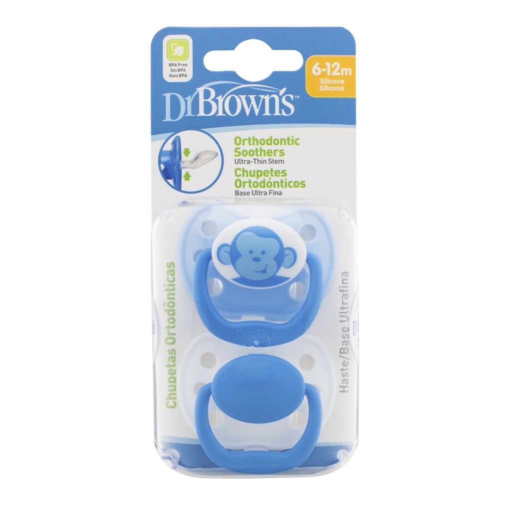 Dr. Brown's - Ortho Pacifiers - Stage 2 Blue Monkey