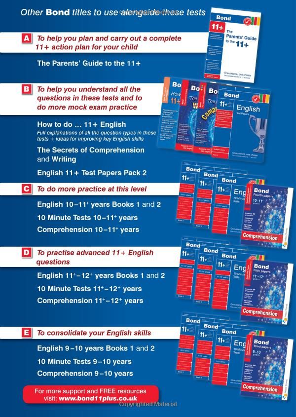  كتاب الأوراق المتعددة للغة الانجليزية "Oxford Books Bond 11 Test Papers English Multiple Choice Pack 2"من كتب اكسفورد