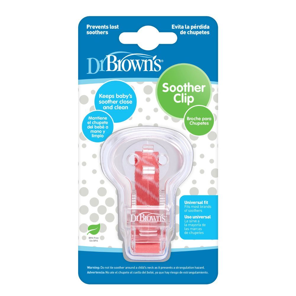 Dr. Brown's - Pacifier Soother-Clip Pink